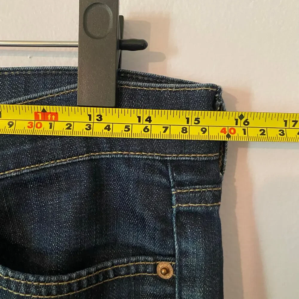 7 for all Mankind Dojo Capri Jeans Y2K Dark Wash Low Rise Retro Women's size 28